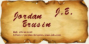 Jordan Brusin vizit kartica